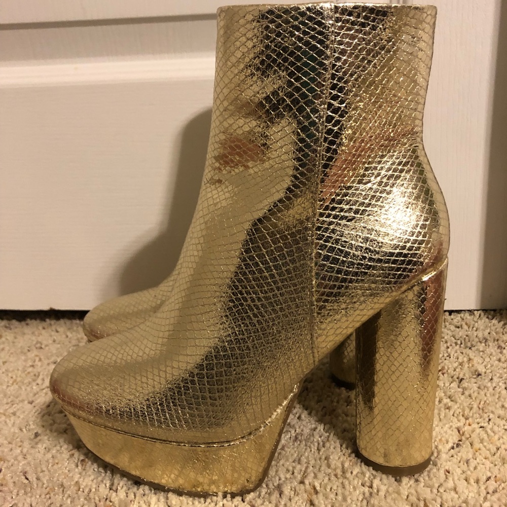 Gold boots